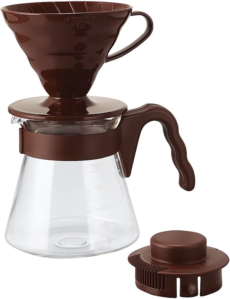 Hario VCND-02B Set with Dripper, Glass Server Scoop and Filters, Size 02, Craft Coffee Maker Size 02